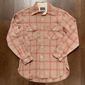 Vintage Pendleton 100% Virgin Wool Made in USA Flannel Shirt Jacket Men's Medium